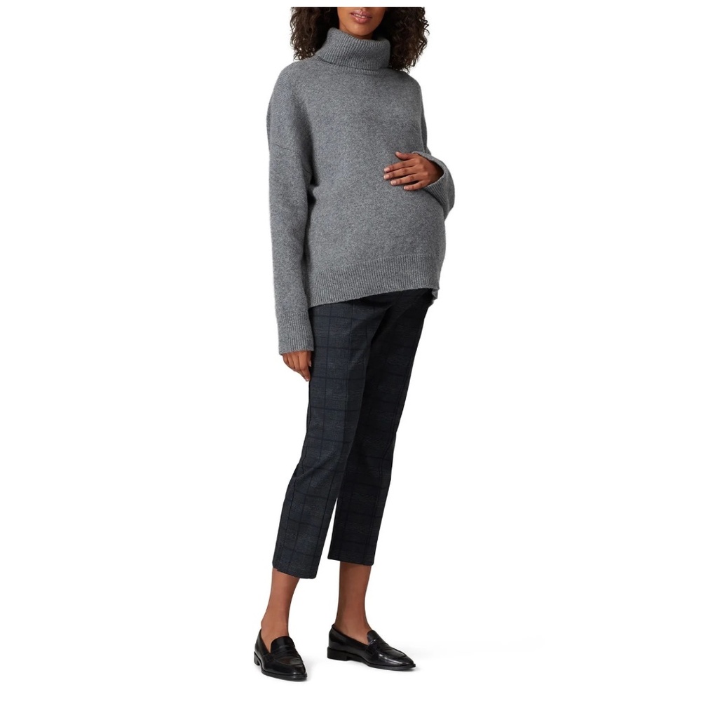 Ingrid & Isabel Plaid Maternity Pants - Black Crepe in Size XS S M or Large